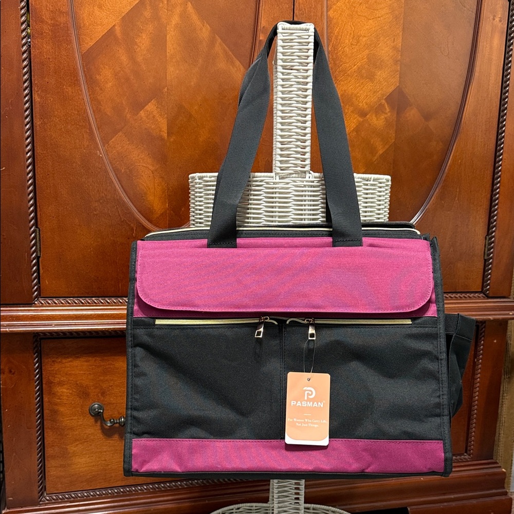 Purple and Black Women's Laptop Bag